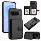 For Google Pixel 10 Pro XL Button Card Bag RFID Anti-theft Phone Case(Black) - 1