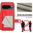 For Google Pixel 10 Pro XL Button Card Bag RFID Anti-theft Phone Case(Red) - 3