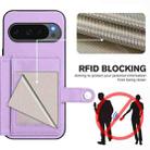 For Google Pixel 10 Pro XL Button Card Bag RFID Anti-theft Phone Case(Purple) - 3