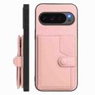 For Google Pixel 10 / 10 Pro Button Card Bag RFID Anti-theft Phone Case(Pink) - 2