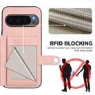 For Google Pixel 10 / 10 Pro Button Card Bag RFID Anti-theft Phone Case(Pink) - 3
