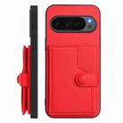 For Google Pixel 10 / 10 Pro Button Card Bag RFID Anti-theft Phone Case(Red) - 2