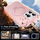 For iPhone 13 Pro Max Frosted Skin Feel MagSafe Holder 360 Full Body Phone Case(Pink) - 3