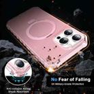 For iPhone 16 Pro Solid Color Wave MagSafe Holder Phone Case(Pink) - 3