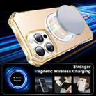 For iPhone 16 Pro Solid Color Wave MagSafe Holder Phone Case(Gold) - 2