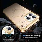 For iPhone 16 Pro Solid Color Wave MagSafe Holder Phone Case(Gold) - 3