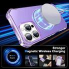 For iPhone 16 Pro Solid Color Wave MagSafe Holder Phone Case(Purple) - 2