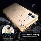 For iPhone 16 Plus Solid Color Wave MagSafe Holder Phone Case(Gold) - 3