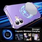 For iPhone 16 Plus Solid Color Wave MagSafe Holder Phone Case(Purple) - 2