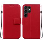 For Samsung Galaxy S25 Ultra 5G Ultra-thin Voltage Magnetic Buckle Leather Phone Case(Red) - 1