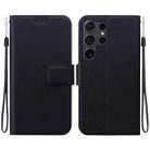 For Samsung Galaxy S25 Ultra 5G Ultra-thin Voltage Magnetic Buckle Leather Phone Case(Black) - 1