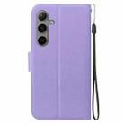 For Samsung Galaxy S25+ 5G Ultra-thin Voltage Magnetic Buckle Leather Phone Case(Purple) - 3