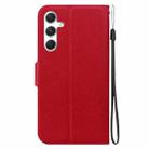 For Samsung Galaxy S25 5G Ultra-thin Voltage Magnetic Buckle Leather Phone Case(Red) - 3