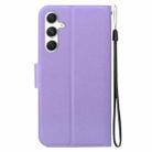 For Samsung Galaxy S25 5G Ultra-thin Voltage Magnetic Buckle Leather Phone Case(Purple) - 3