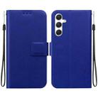For Samsung Galaxy S25 5G Ultra-thin Voltage Magnetic Buckle Leather Phone Case(Blue) - 1