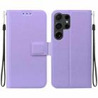 For Samsung Galaxy S24 Ultra 5G Ultra-thin Voltage Magnetic Buckle Leather Phone Case(Purple) - 1