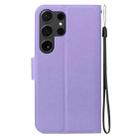 For Samsung Galaxy S24 Ultra 5G Ultra-thin Voltage Magnetic Buckle Leather Phone Case(Purple) - 3