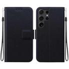 For Samsung Galaxy S24 Ultra 5G Ultra-thin Voltage Magnetic Buckle Leather Phone Case(Black) - 1