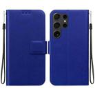 For Samsung Galaxy S24 Ultra 5G Ultra-thin Voltage Magnetic Buckle Leather Phone Case(Blue) - 1