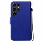 For Samsung Galaxy S24 Ultra 5G Ultra-thin Voltage Magnetic Buckle Leather Phone Case(Blue) - 3