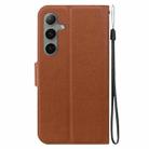 For Samsung Galaxy S24 FE 5G Ultra-thin Voltage Magnetic Buckle Leather Phone Case(Brown) - 3