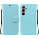 For Samsung Galaxy S24 FE 5G Ultra-thin Voltage Magnetic Buckle Leather Phone Case(Green) - 1
