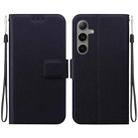 For Samsung Galaxy S24 FE 5G Ultra-thin Voltage Magnetic Buckle Leather Phone Case(Black) - 1