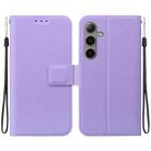 For Samsung Galaxy S24+ 5G Ultra-thin Voltage Magnetic Buckle Leather Phone Case(Purple) - 1