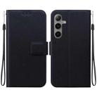For Samsung Galaxy S24+ 5G Ultra-thin Voltage Magnetic Buckle Leather Phone Case(Black) - 1