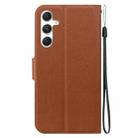 For Samsung Galaxy S24 5G Ultra-thin Voltage Magnetic Buckle Leather Phone Case(Brown) - 3