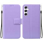 For Samsung Galaxy S24 5G Ultra-thin Voltage Magnetic Buckle Leather Phone Case(Purple) - 1