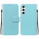 For Samsung Galaxy S24 5G Ultra-thin Voltage Magnetic Buckle Leather Phone Case(Green) - 1