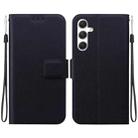 For Samsung Galaxy S24 5G Ultra-thin Voltage Magnetic Buckle Leather Phone Case(Black) - 1