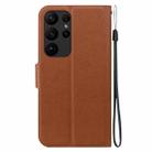For Samsung Galaxy S23 Ultra 5G Ultra-thin Voltage Magnetic Buckle Leather Phone Case(Brown) - 3