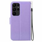 For Samsung Galaxy S23 Ultra 5G Ultra-thin Voltage Magnetic Buckle Leather Phone Case(Purple) - 3