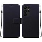 For Samsung Galaxy S23 Ultra 5G Ultra-thin Voltage Magnetic Buckle Leather Phone Case(Black) - 1