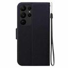 For Samsung Galaxy S23 Ultra 5G Ultra-thin Voltage Magnetic Buckle Leather Phone Case(Black) - 3