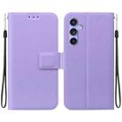 For Samsung Galaxy S23 FE 5G Ultra-thin Voltage Magnetic Buckle Leather Phone Case(Purple) - 1