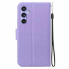 For Samsung Galaxy S23 FE 5G Ultra-thin Voltage Magnetic Buckle Leather Phone Case(Purple) - 3