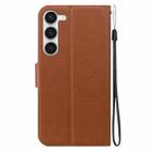 For Samsung Galaxy S23+ 5G Ultra-thin Voltage Magnetic Buckle Leather Phone Case(Brown) - 3