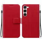 For Samsung Galaxy S23+ 5G Ultra-thin Voltage Magnetic Buckle Leather Phone Case(Red) - 1