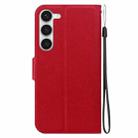 For Samsung Galaxy S23+ 5G Ultra-thin Voltage Magnetic Buckle Leather Phone Case(Red) - 3