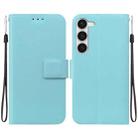 For Samsung Galaxy S23+ 5G Ultra-thin Voltage Magnetic Buckle Leather Phone Case(Green) - 1