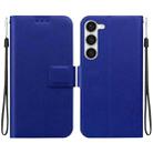 For Samsung Galaxy S23+ 5G Ultra-thin Voltage Magnetic Buckle Leather Phone Case(Blue) - 1
