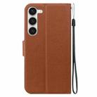 For Samsung Galaxy S23 5G Ultra-thin Voltage Magnetic Buckle Leather Phone Case(Brown) - 3