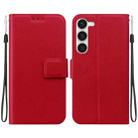 For Samsung Galaxy S23 5G Ultra-thin Voltage Magnetic Buckle Leather Phone Case(Red) - 1