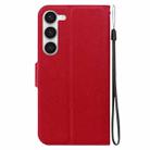 For Samsung Galaxy S23 5G Ultra-thin Voltage Magnetic Buckle Leather Phone Case(Red) - 3