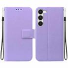 For Samsung Galaxy S23 5G Ultra-thin Voltage Magnetic Buckle Leather Phone Case(Purple) - 1