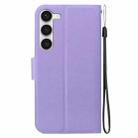 For Samsung Galaxy S23 5G Ultra-thin Voltage Magnetic Buckle Leather Phone Case(Purple) - 3