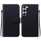 For Samsung Galaxy S23 5G Ultra-thin Voltage Magnetic Buckle Leather Phone Case(Black) - 1